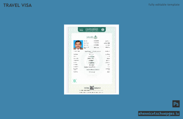 Saudi-Arabien E-Visum in Word- und PDF-Formaten, Version 4 – Beispielvorschau